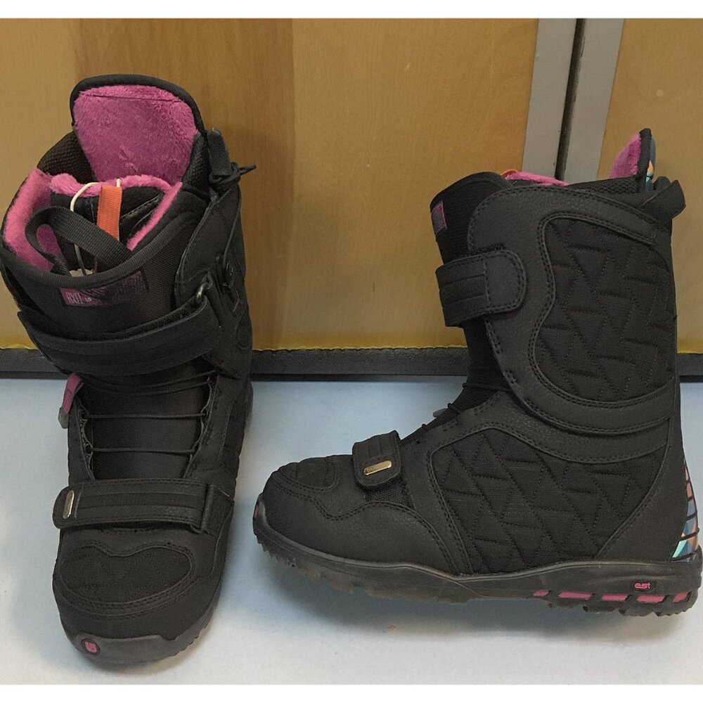 Burton Axel Snowboard Boots! 6.5 Black With Color Details Excellent Condition